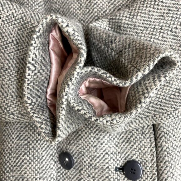 Vintage Collection Elegante Grey Wool Button Front Overcoat 6 - Picture 8 of 15
